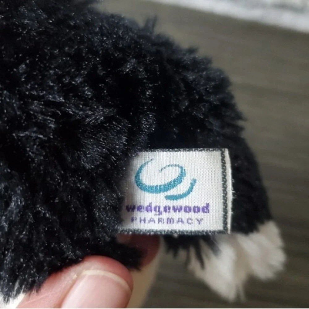 Wedgewood Pharmacy Logo‎ Border Collie Advertising Plush Stuffed Dog 7 Inches